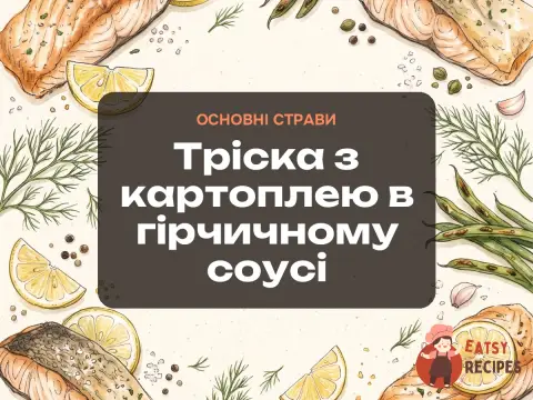 Тріска з картоплею в гірчичному соусі