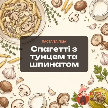Спагетті з тунцем та шпинатом