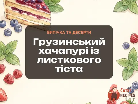 Грузинський хачапурі із листкового тіста