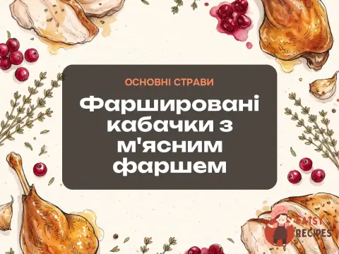 Фаршировані кабачки з м'ясним фаршем
