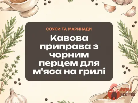 Кавова приправа з чорним перцем для м'яса на грилі