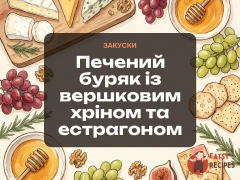 Печений буряк із вершковим хріном та естрагоном