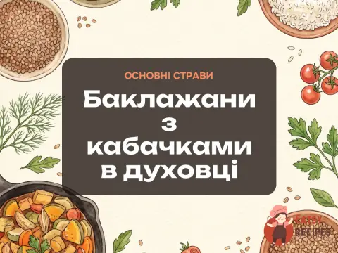 Баклажани з кабачками в духовці