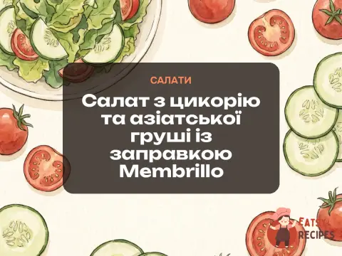 Салат з цикорію та азіатської груші із заправкою Membrillo