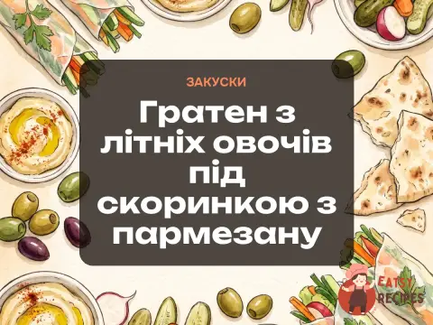 Гратен з літніх овочів під скоринкою з пармезану