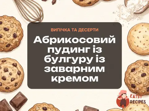 Абрикосовий пудинг із булгуру із заварним кремом