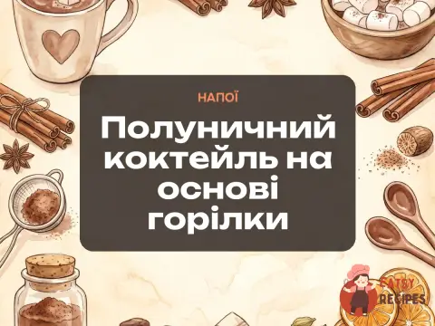 Полуничний коктейль на основі горілки