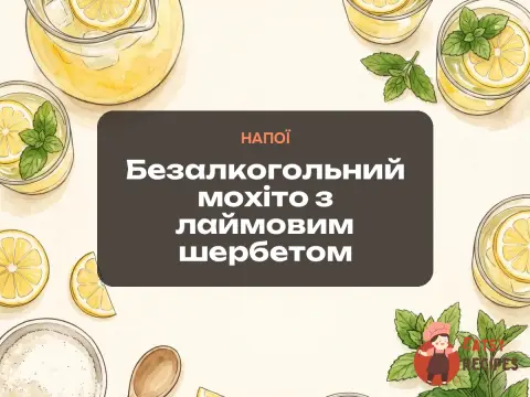 Безалкогольний мохіто з лаймовим шербетом