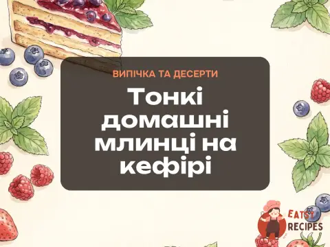 Тонкі домашні млинці на кефірі