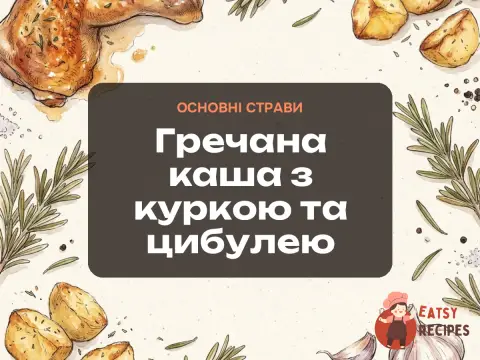 Гречана каша з куркою та цибулею