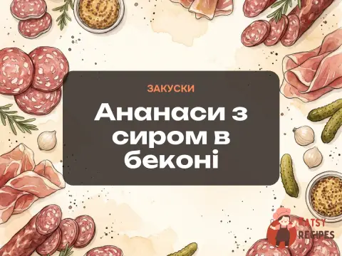 Ананаси з сиром в беконі