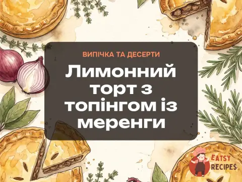 Лимонний торт з топінгом із меренги