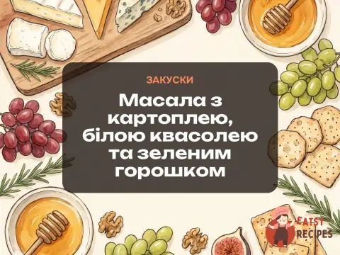 Масала з картоплею, білою квасолею та зеленим горошком