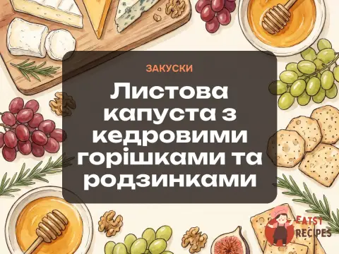Листова капуста з кедровими горішками та родзинками