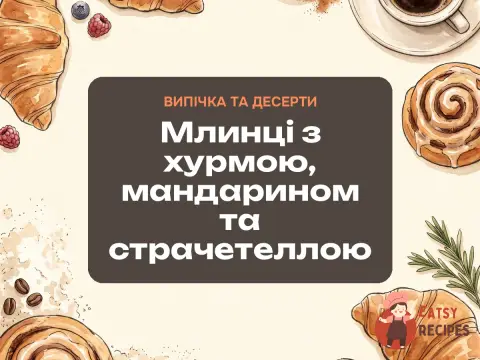 Млинці з хурмою, мандарином та страчетеллою