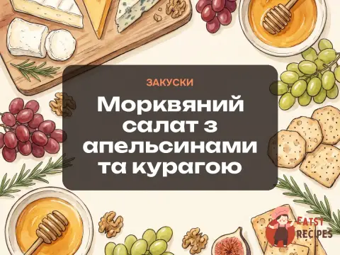 Морквяний салат з апельсинами та курагою