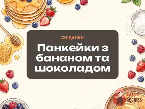 Панкейки з бананом та шоколадом