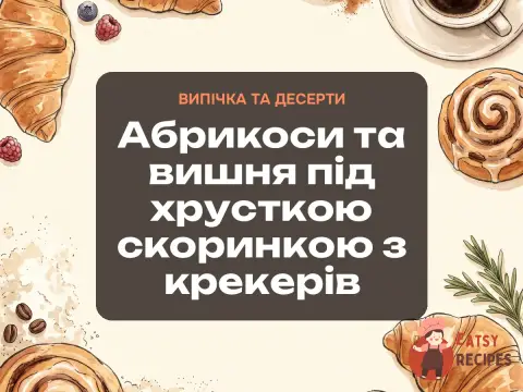 Абрикоси та вишня під хрусткою скоринкою з крекерів