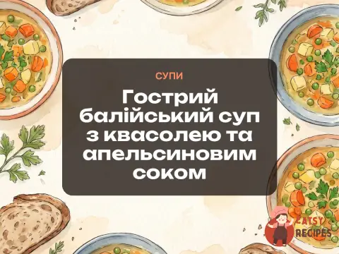 Гострий балійський суп з квасолею та апельсиновим соком