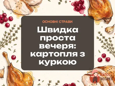Швидка проста вечеря: картопля з куркою