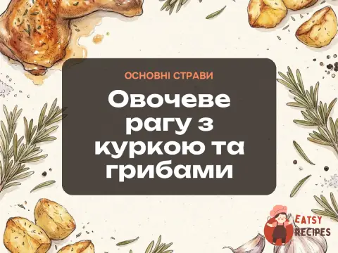 Овочеве рагу з куркою та грибами