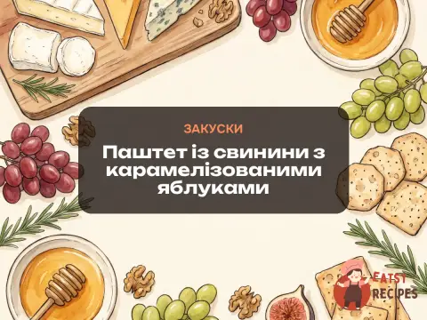 Паштет із свинини з карамелізованими яблуками