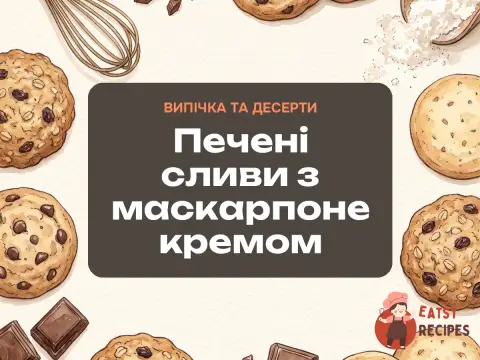 Печені сливи з маскарпоне кремом