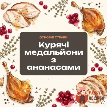 Курячі медальйони з ананасами