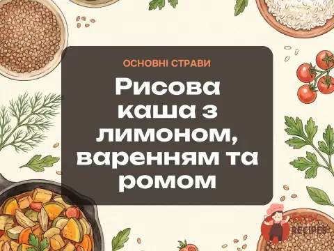 Рисова каша з лимоном, варенням та ромом