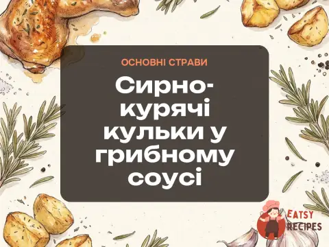 Сирно-курячі кульки у грибному соусі