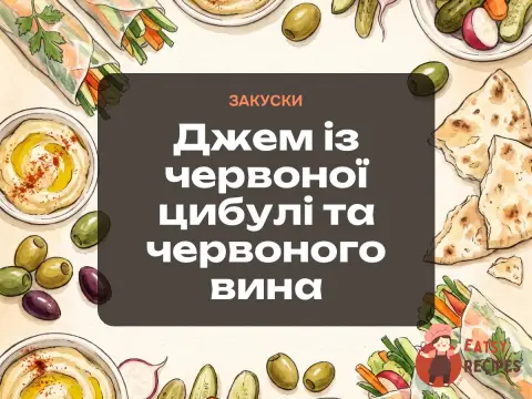 Джем із червоної цибулі та червоного вина