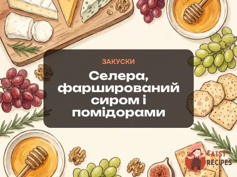 Селера, фарширований сиром і помідорами