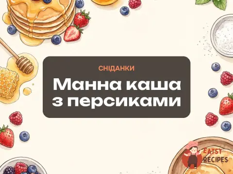 Манна каша з персиками