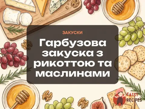 Гарбузова закуска з рикоттою та маслинами