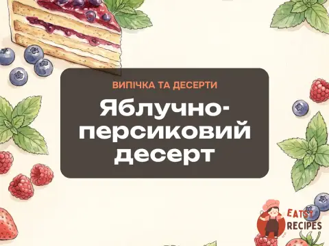 Яблучно-персиковий десерт