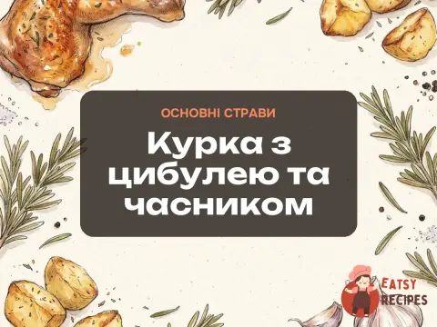 Курка з цибулею та часником