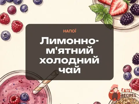 Лимонно-м'ятний холодний чай