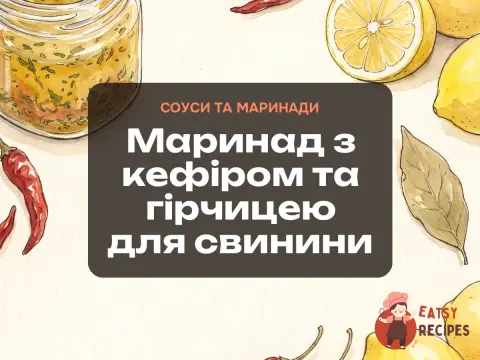 Маринад з кефіром та гірчицею для свинини