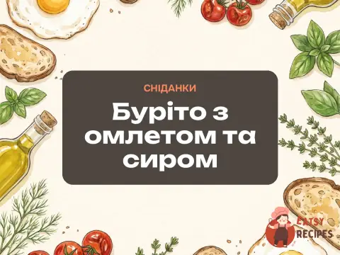 Буріто з омлетом та сиром
