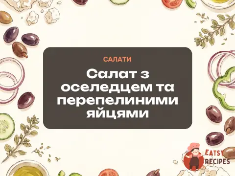 Салат з оселедцем та перепелиними яйцями