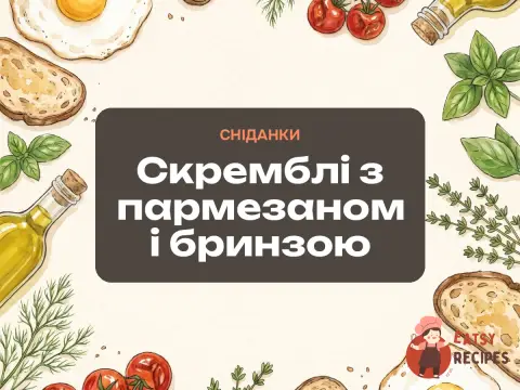 Скремблі з пармезаном і бринзою