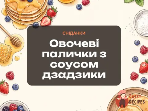 Овочеві палички з соусом дзадзики