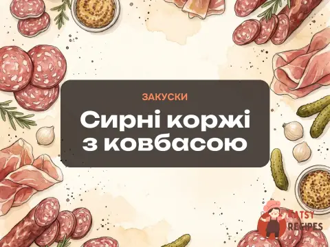 Сирні коржі з ковбасою