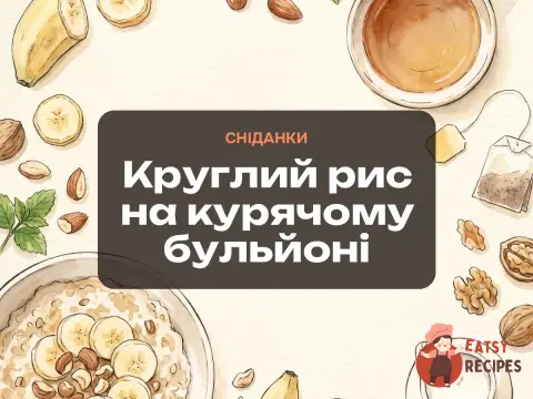 Круглий рис на курячому бульйоні