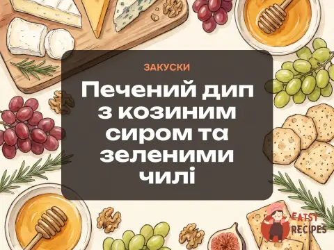 Печений дип з козиним сиром та зеленими чилі
