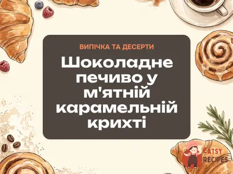Шоколадне печиво у м'ятній карамельній крихті