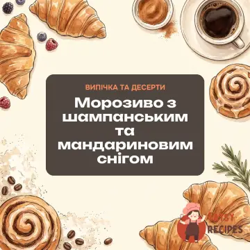Морозиво з шампанським та мандариновим снігом