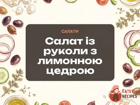 Салат із руколи з лимонною цедрою