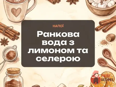 Ранкова вода з лимоном та селерою