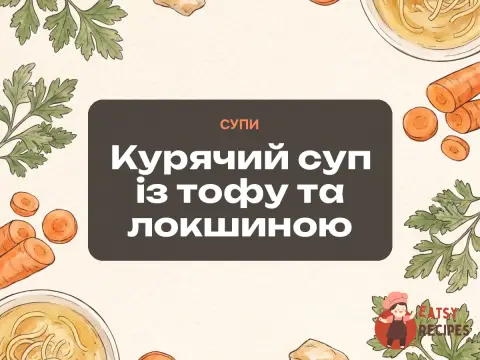 Курячий суп із тофу та локшиною